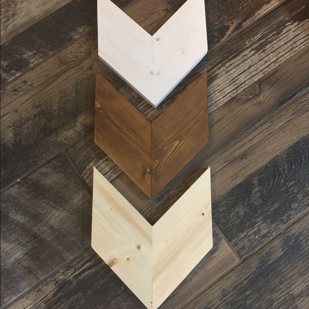 Set of 3 chevron arrow wall decor